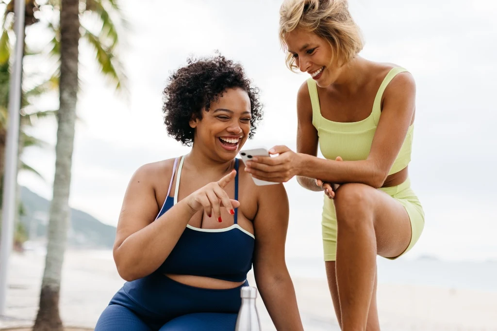 Women Checking Heart Rate Variability 