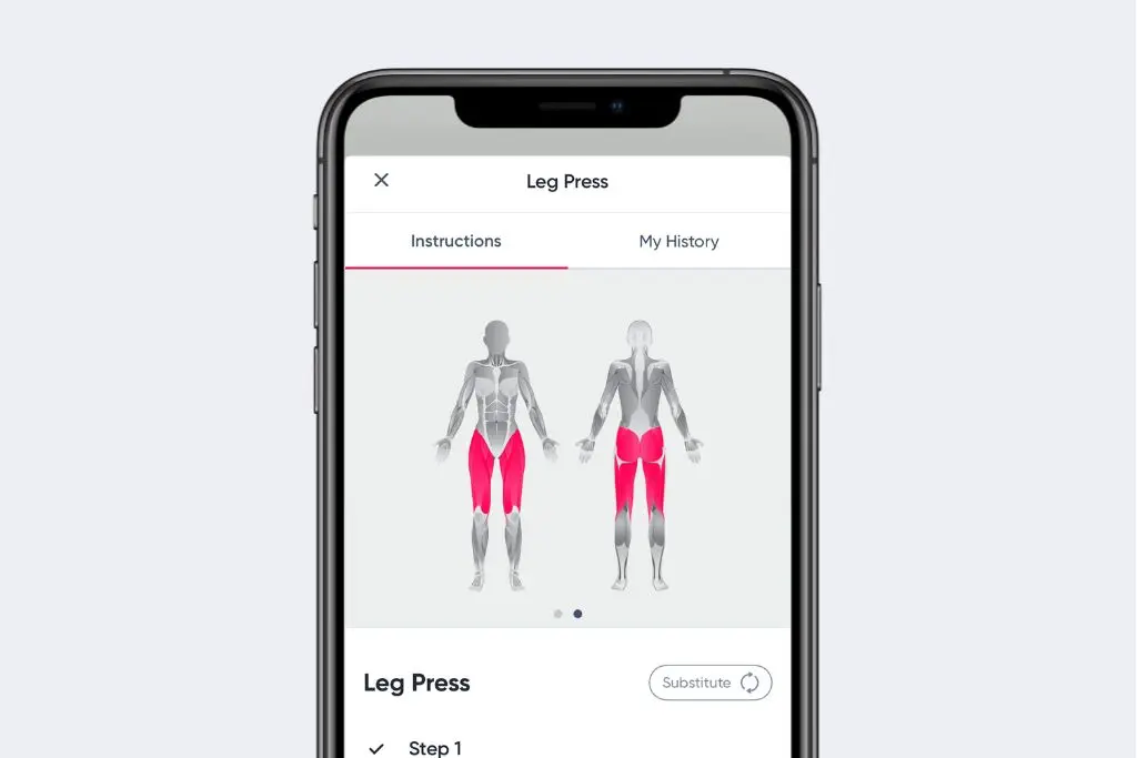 leg press muscles worked sweat app