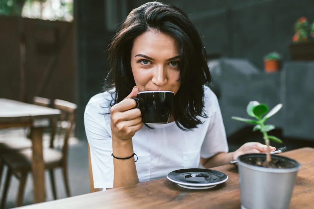 Woman Drinking Coffee