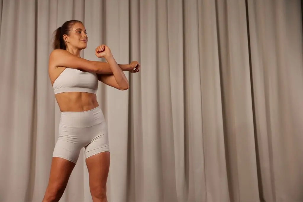 Warm Up Article Image 2: Katie Martin Stretching